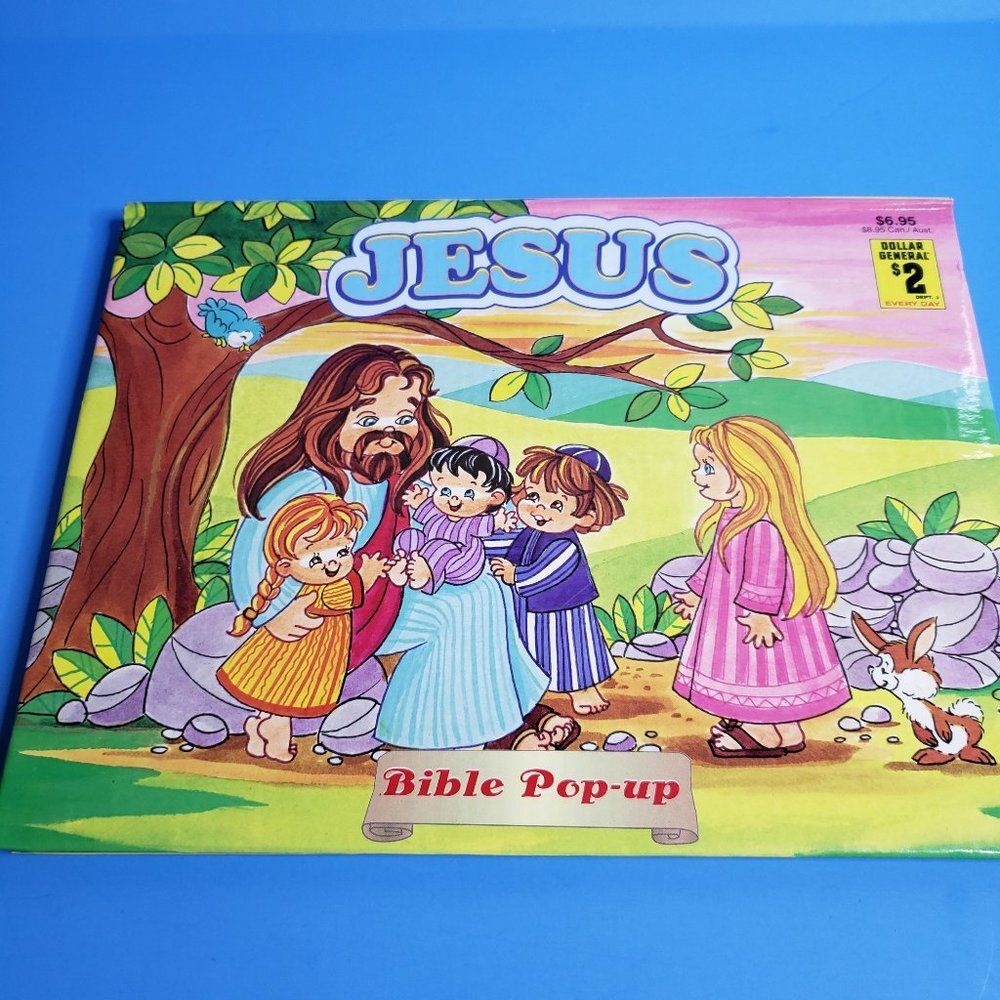 Vintage Childrens "JESUS" Pop Up Bible Story Book HB Read Aloud